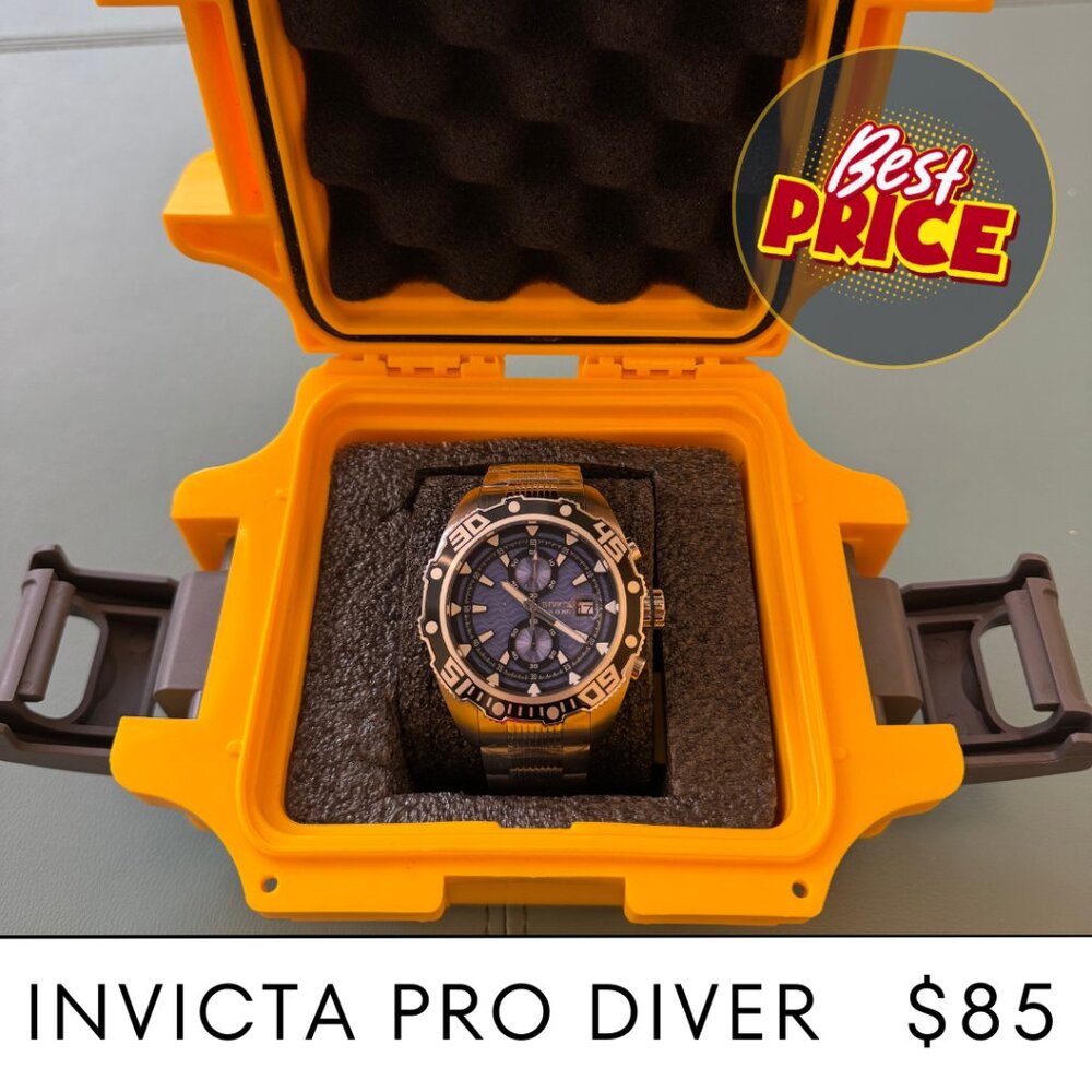 NEW LOW PRICE! 😳 INVICTA Pro Diver Men's Silver & Black Watch